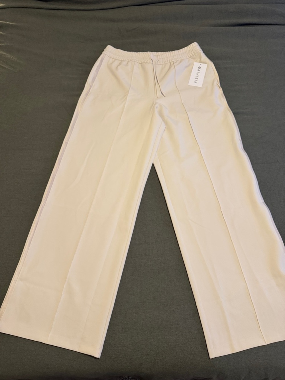 Athleta Endeavor Relaxed Wide-Leg Drawstring Pants in Light Beige Large Tall